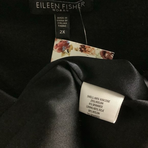 Eileen Fisher Black Dress Size 2X - Picture 2 of 3